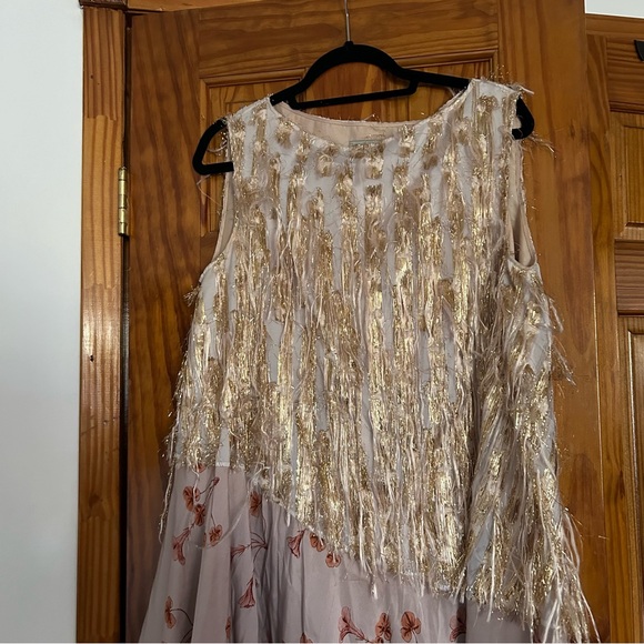 Rachel Comey Cream and Gold Maxi Dress A-Line - Picture 2 of 4